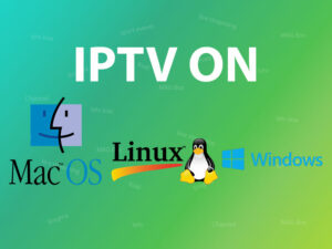 Desktop dashboard interface of an iptv player running on a computer screen