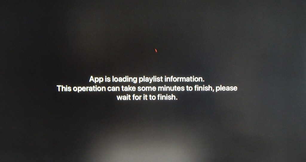 Login credentials entry form with username and server text fields on apple tv