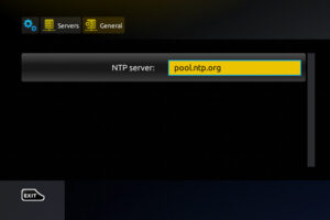 Reboot device confirmation prompt and saving settings screen on an iptv box
