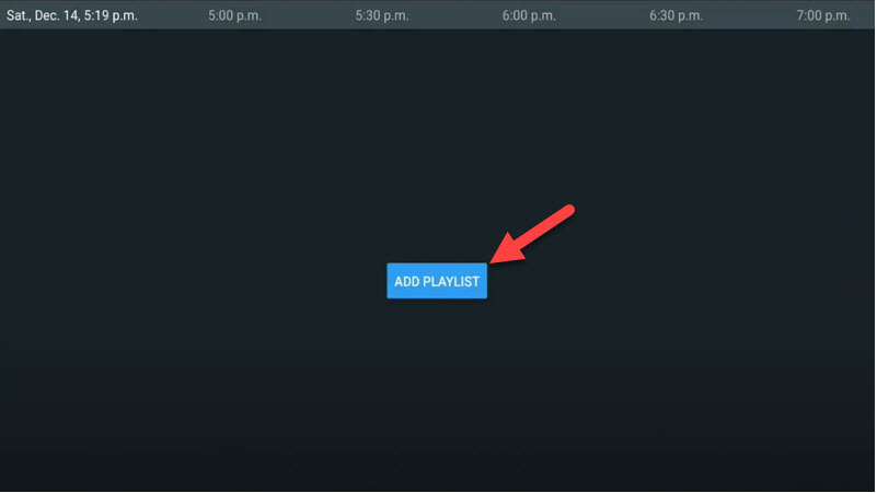 Initial setup wizard interface for adding a new server on tivimate iptv player