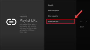 Main settings screen of an advanced iptv player showing options