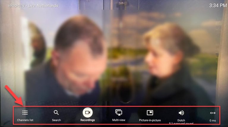 Troubleshooting dashboard and maintenance menu options on a popular iptv player