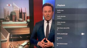Premium account management and device activation screen on an iptv player