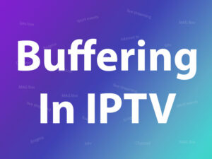 Loading spinner icon on a television screen representing an iptv buffering issue