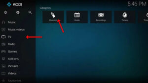 Core configuration panel displaying advanced client add-on options inside the kodi addons system library