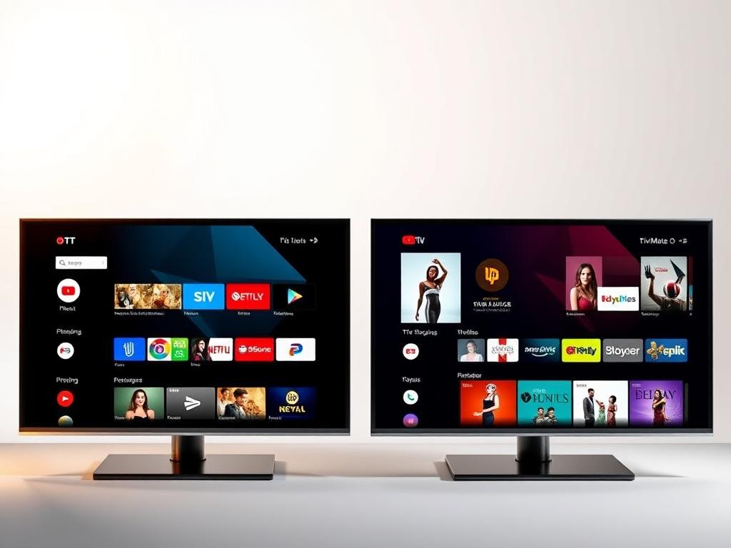 IPTV app user interface comparison