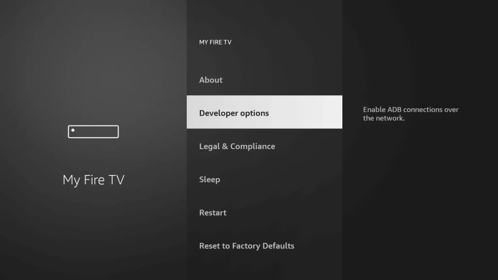 Device operating system settings panel displaying the unlocked iptv trends developer options interface